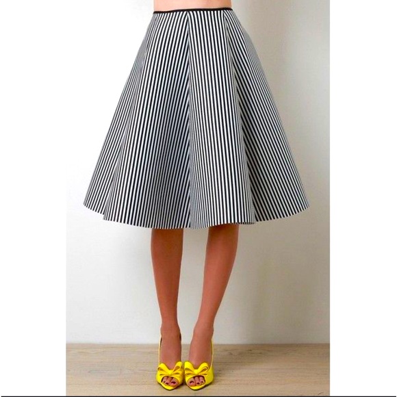 Dresses & Skirts - Scuba knit striped circle skirt